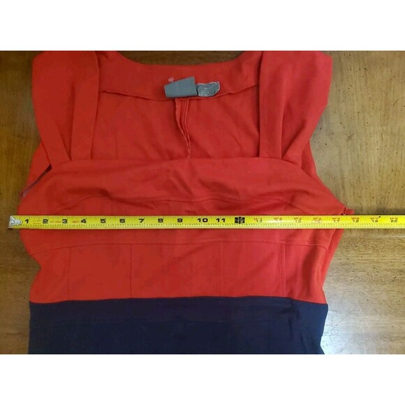 Girls From Savoy Anthropologie Red and Blue Colorblock Ponte Knit Dress Size 12 - Picture 7 of 11